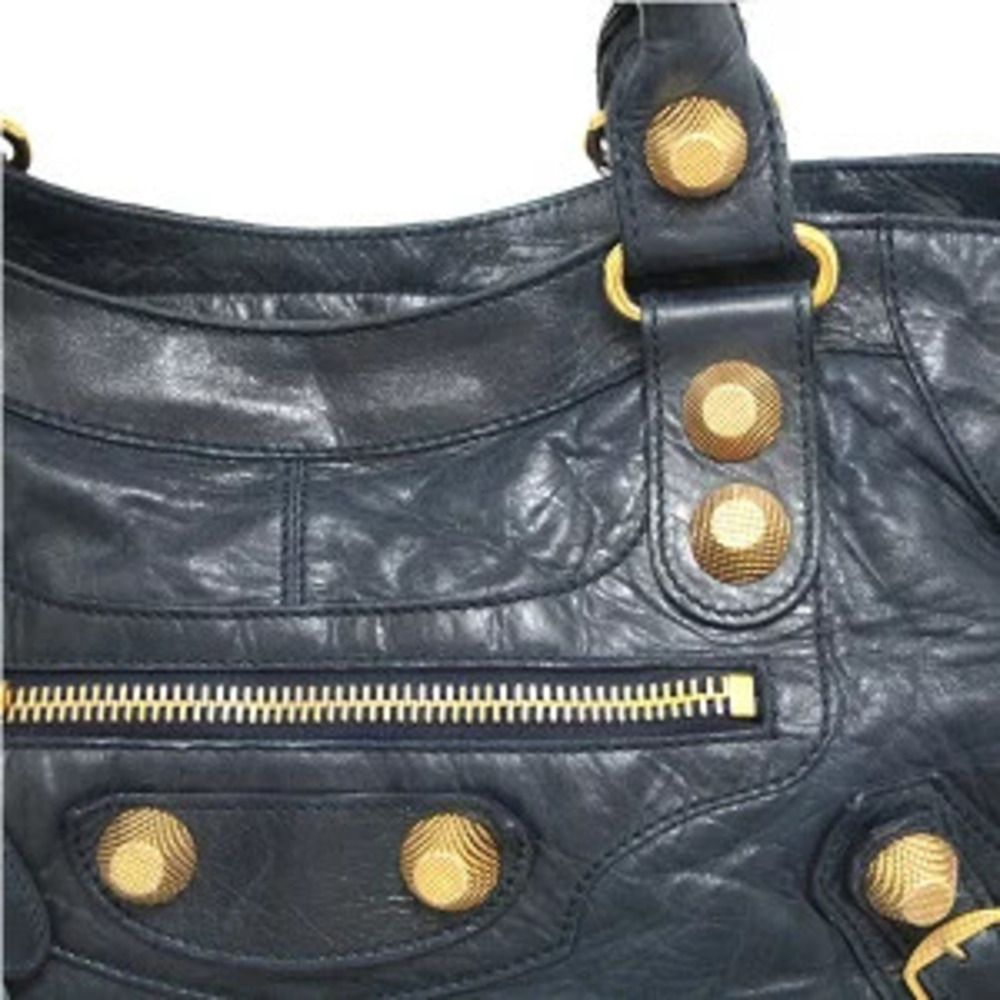 Balenciaga Giant City Bag Leather Navy Blue - Picture 6 of 6